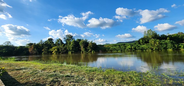 ขายที่ดินสวนผลไม้ติดแม่น้ำแควน้อย กาญจนบุรี พร้อมบ้านริมน้ำ